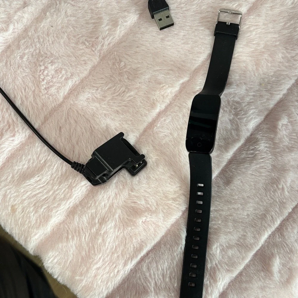 Black Smartwatch with Charger